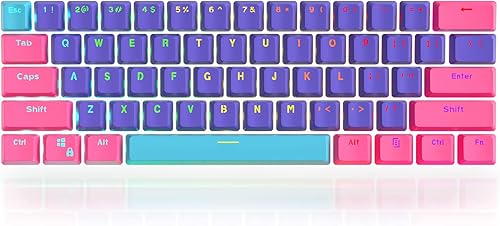 Miniatura 47 de Guffercty kred - Juego de 125 teclas de perfil XDA, PBT, retro, con cubierta de sublimación de tinte, diseño ANSI, para teclado mecánico Cherry Mx