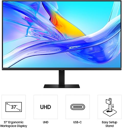 Miniatura 12 de Samsung Monitor de alta resolución ViewFinity S8 (S80UD) 4K UHD HDR10 de 37 pulgadas, USB-C, soporte ergonómico ajustable en altura, interruptor KVM