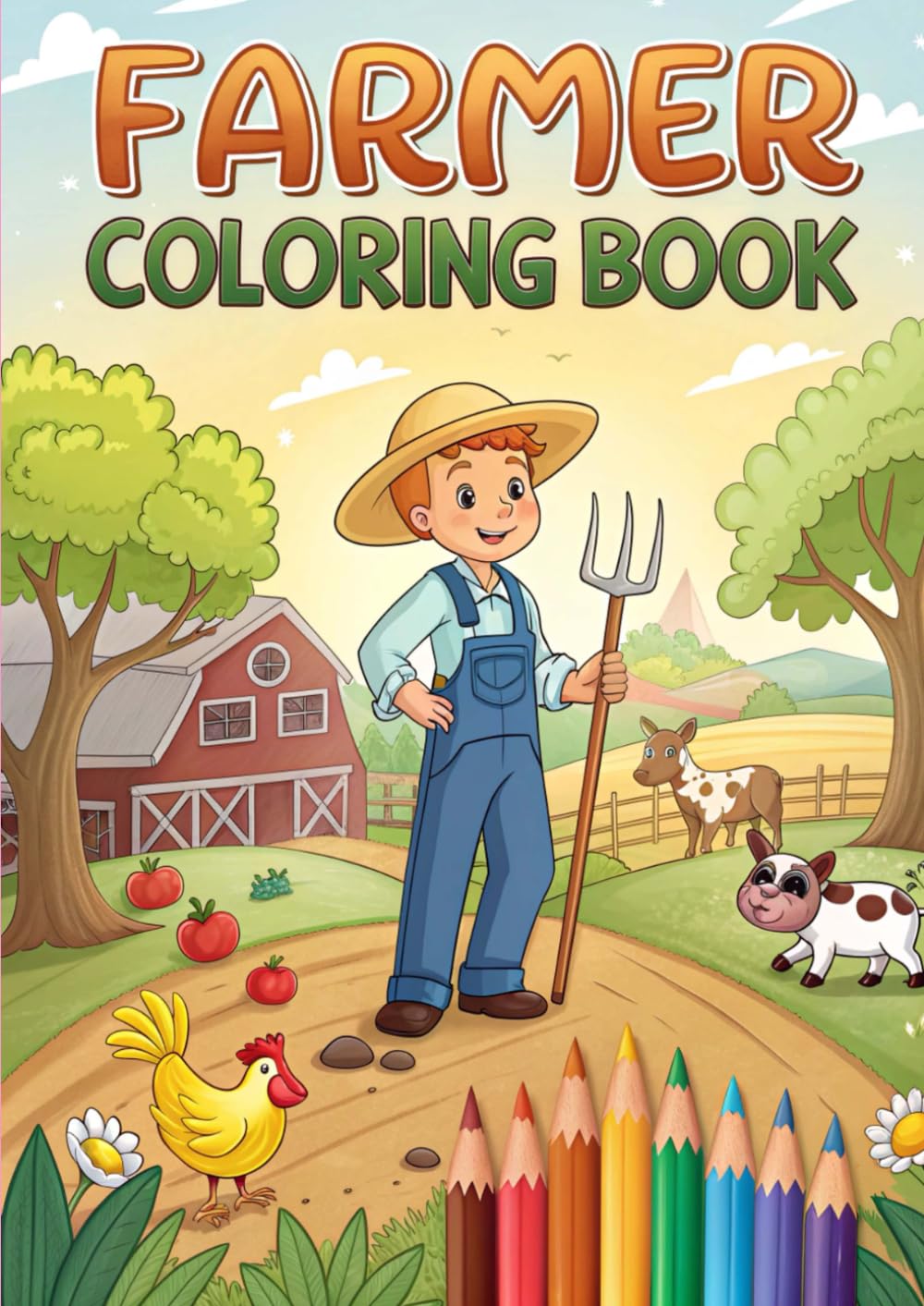 Farmer Coloring Book | 45 Pages of Farm Life Fun | Kids Coloring | Tractor and Farm Animals | Procreate & Printable Coloring | Toddler Craft: 45 Fun ... and Printable Crafts (Coloring Books)