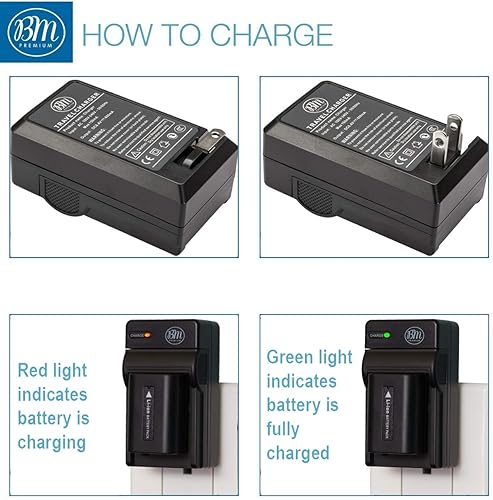 Miniatura 4 de BM Premium 2 baterías NP-FW50 y cargador para Sony ZV-E10, A6100, A6400, DSC-RX10 IV, DSC-RX10 III, DSCRX10 II, DSC-RX10, Alpha 7, Alpha 7R, a7,