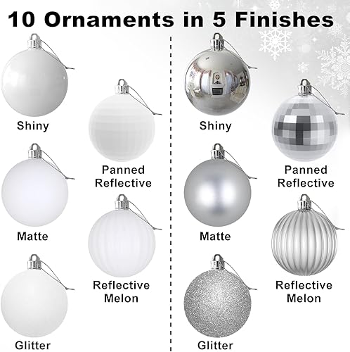 Vista 429 de 18 esferas medianas decorativas navideñas para árbol de Navidad, inastillables, para colgar, color púrpura, 2.5 pulgadas, paquete de 18