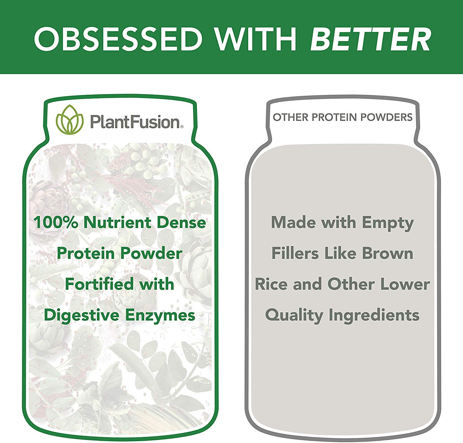 PlantFusion Vegan Protein Powder, Plant Based Protein Powder, BCAAs + Digestive Enzymes, Clean