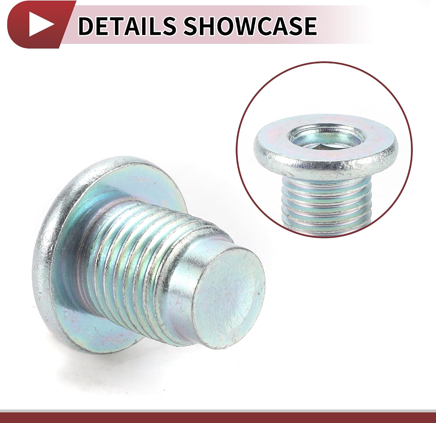 1 Set Oil Drain Plug for Mazda 3 2006-2024 for Mazda CX-5 2014-2024 Engine Oil Pan Drain Bolt Screw Thread Repair with Gasket Silver Tone Steel