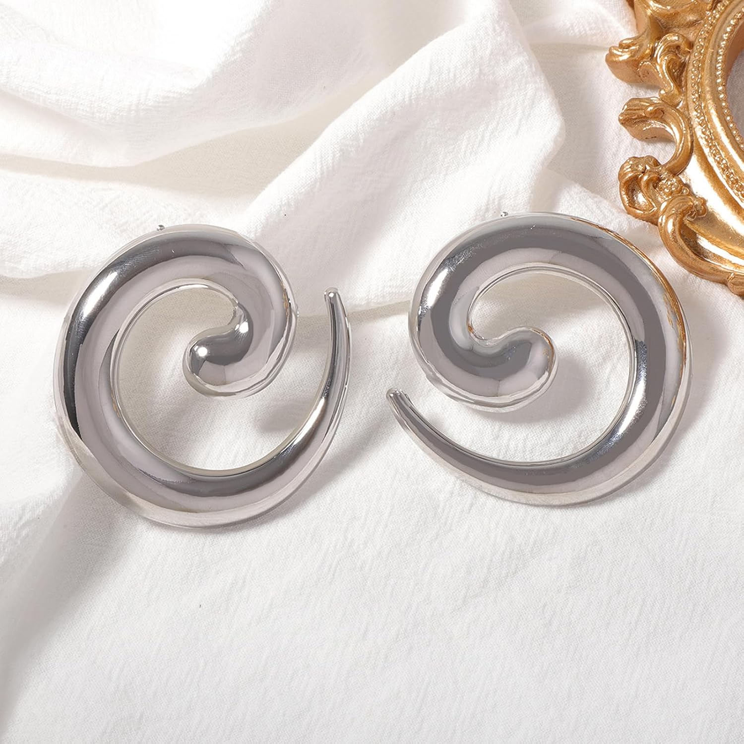 Statement Earrings for Women Chunky Spiral Earrings Big Swirl Geometric Dangle Drop Fashion Jewelry Birthday Holiday Gifts Outfit Accessories image 5