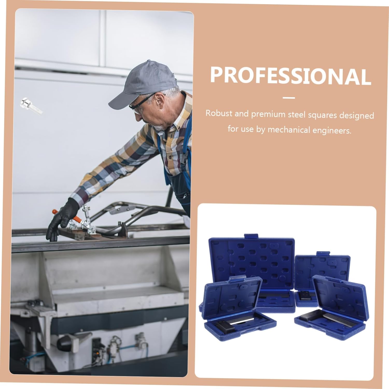 1Set Precision Machinist Square Carpenter Squares Shaped Measuring Tools for Woodworking Engineering Accurate Right Angle Ruler