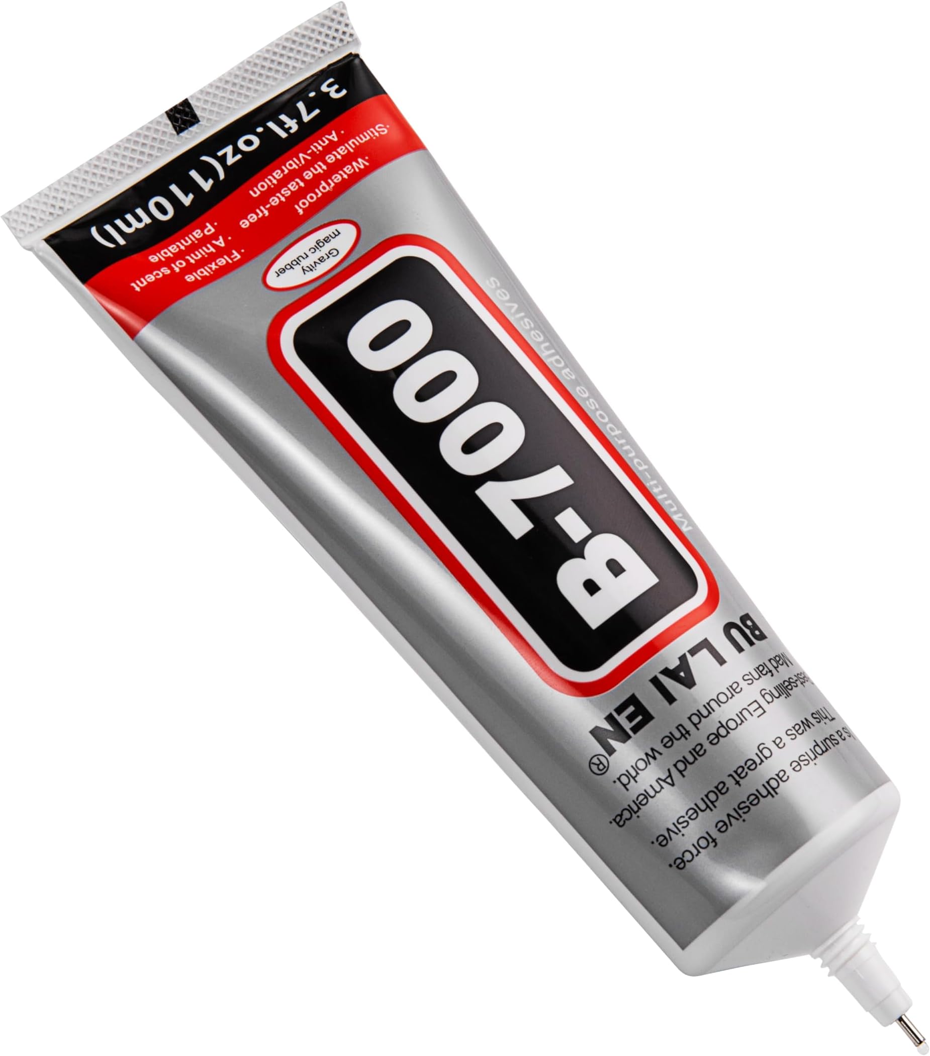 - B-7000 Liquid Stitch Fabric Glue, Clear with Precision Tip for Permanent Glue, Metal & Stone Rhinestones, Crafting & Phone Repair (110ml/3.7fl.oz)