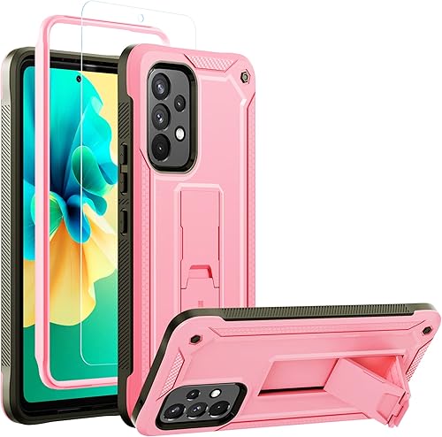 Miniatura 1 de URBANITE Funda para Samsung Galaxy A53 5G, grado militar, resistente, a prueba de golpes, con protector de pantalla de vidrio templado, soporte