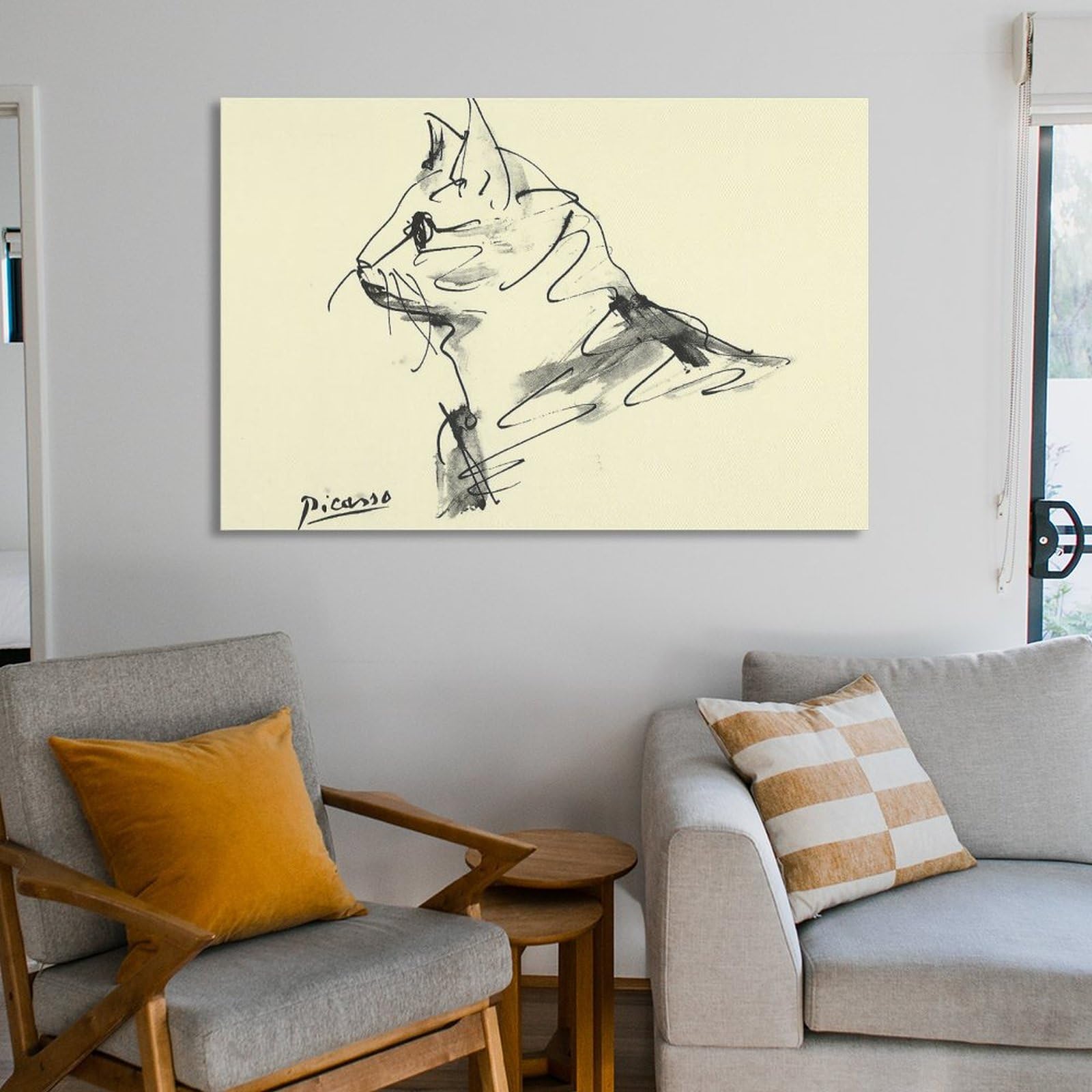 Amazon.co.jp: ピカソ 猫 デッサン 絵画 ポスター ホーム装飾 アート