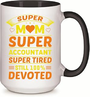 Gift for Busy Mom Accountant Sister 100 Devoted CPA Financial Care Package 11oz 15oz Inner Color Accent Mug