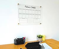 Vista 7 de Custom Weekly Family Calendar with Side Headers - Personalized Calendar 2025, Dry Erase Calendar, Monthly and Weekly Calendar, Transparent Calendar