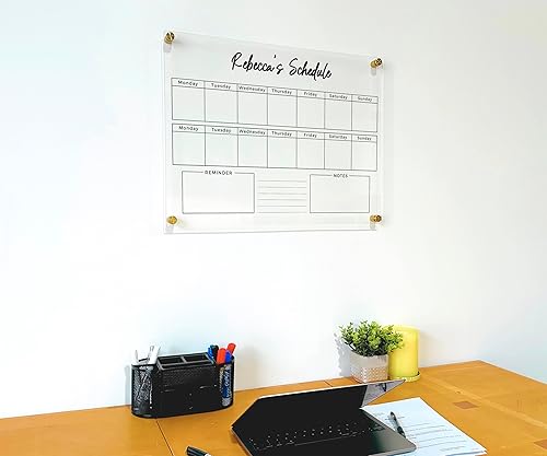 Miniatura 7 de Custom Weekly Family Calendar with Side Headers - Personalized Calendar 2025, Dry Erase Calendar, Monthly and Weekly Calendar, Transparent Calendar