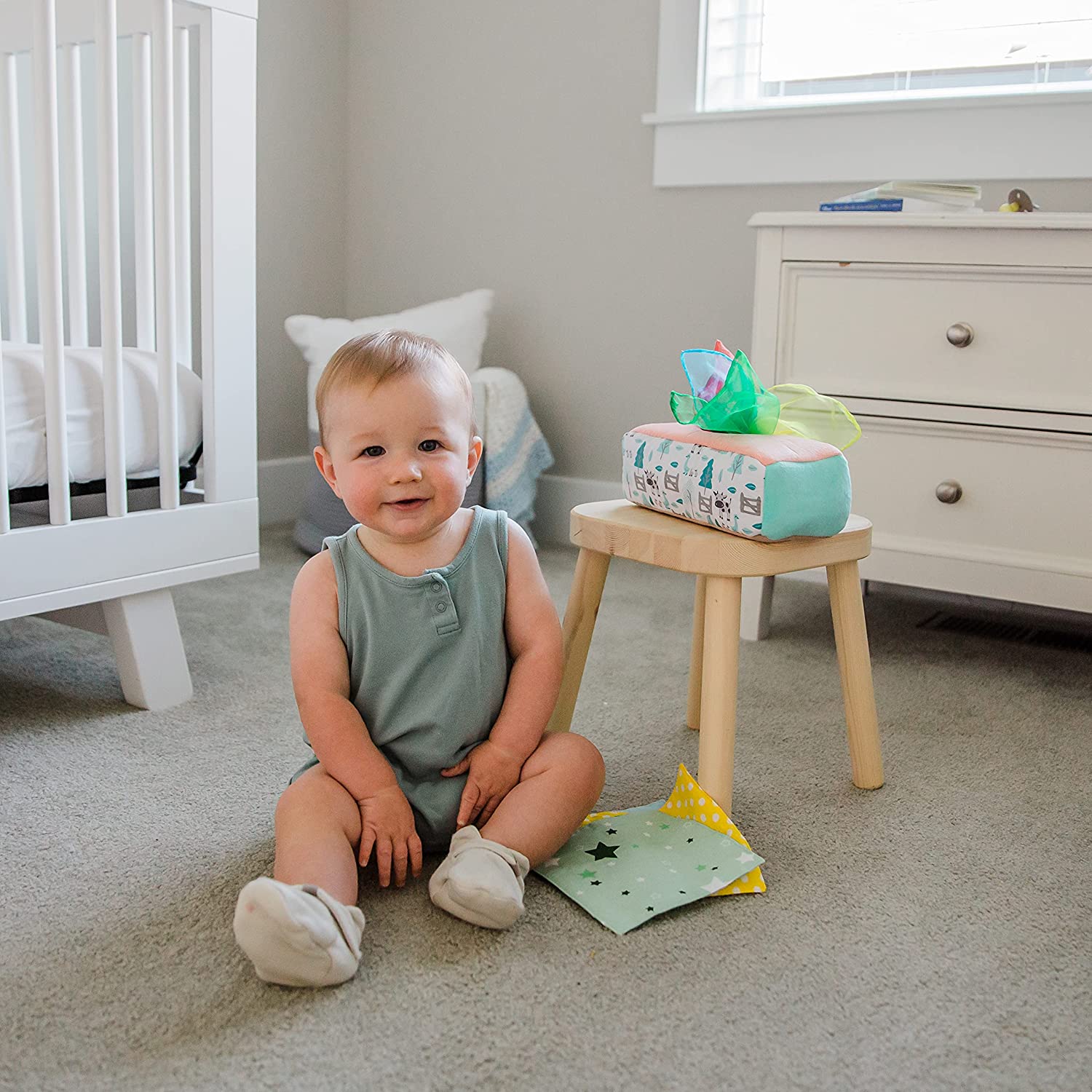 Baby Tissue Box Toy Baby Sensory Toy Cartoon Tissue Box Toy For Kids Infant Learning Toy