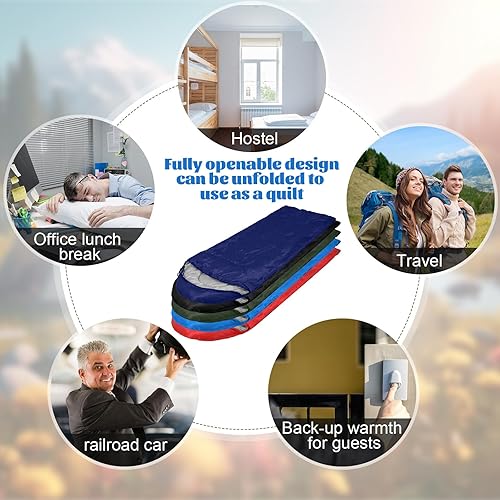 Miniatura 6 de VitalCozy 24 sacos de dormir para adultos, ligeros, impermeables, para mochileros, camping, saco de dormir con saco de compresión, portátil compacto