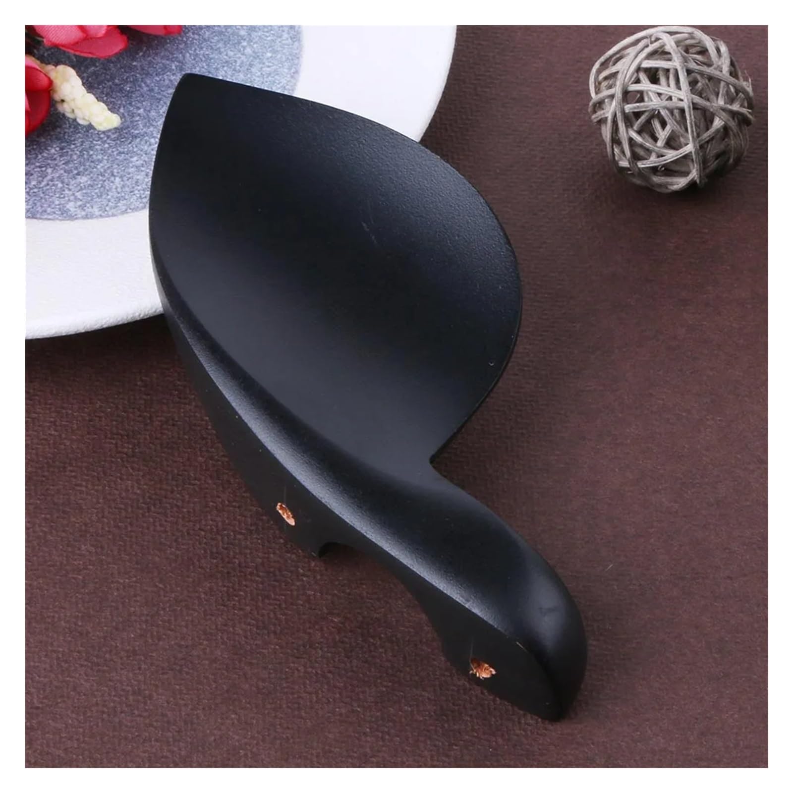 Mentonnière de violon Support de menton violon en bois Jujube, mentonnière professionnel remplacement for adulte for accessoires d'instruments musique 3/4 4/4(Black 5 PCS)