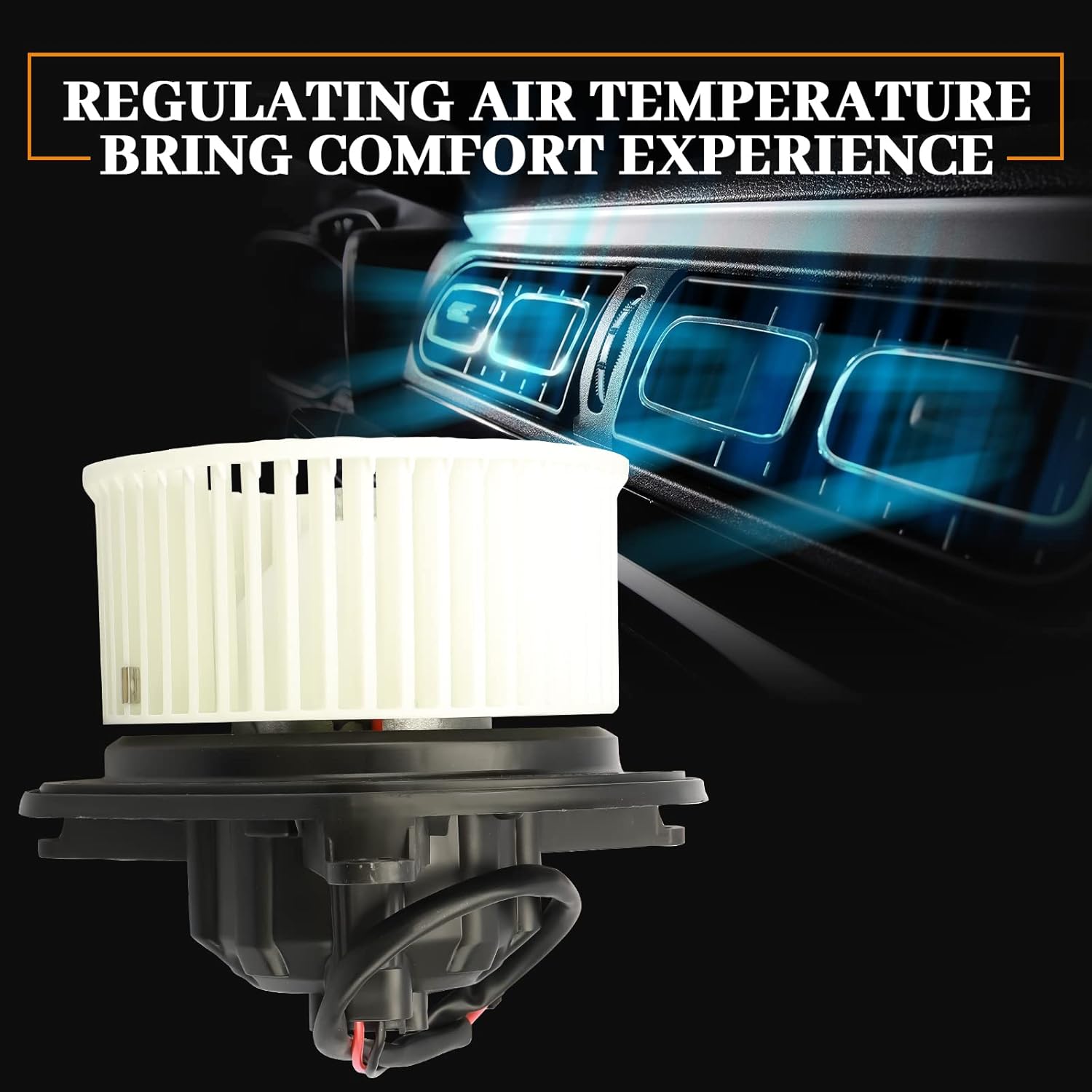 AC Heater Blower Motor Fan Assembly 700168 Fit for Jeep Commander 2006-2007 ，for Jeep Grand Cherokee 2005-2010, OE Replaces：700168, 5143099AA, 5143099AB, CH3126124, PM9276, 75806