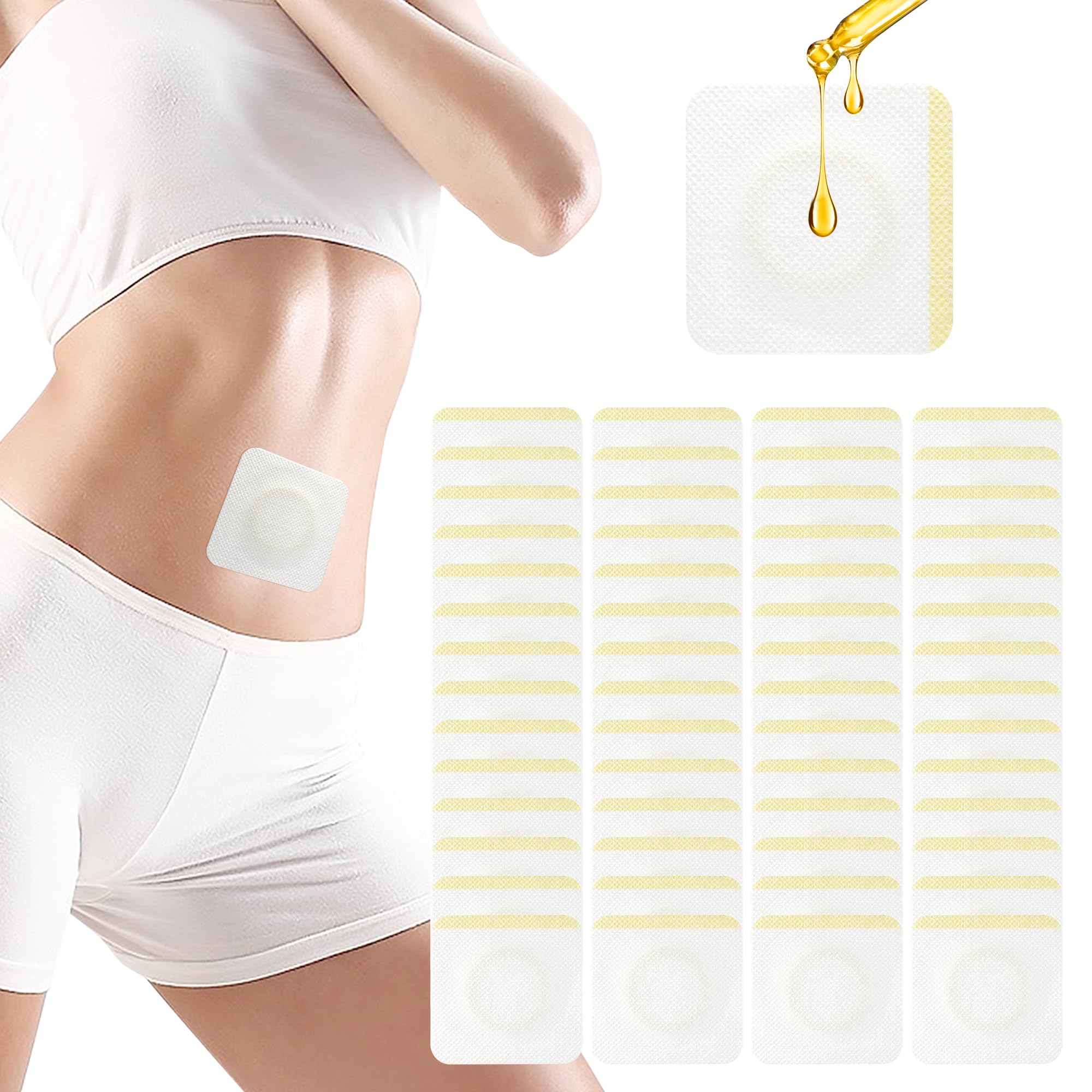 Photo 1 of ***MISSING PIECES -SELLING AS INCOMPLETE SET*** Belly Button Navel Oil Pack -Patches, 2.77"x2.77" with Organic Cotton Pads – Castor Oil NOT Included (You Control Freshness)