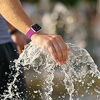 Vista 95 de Correa deportiva de silicona suave compatible con cierre clásico compatible con correas de Apple Watch de 49, 45, 44, 42, 41, 40 y 38 mm para iWatch