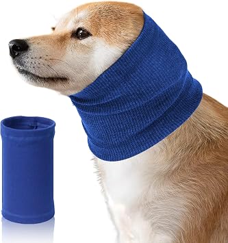 Dog Calming Hoodie Head Cover Sleeves, Ear Covers for Noise Protection, Anxiety Relief Wrap, Muffs for Pet Neck and Ear Warmer