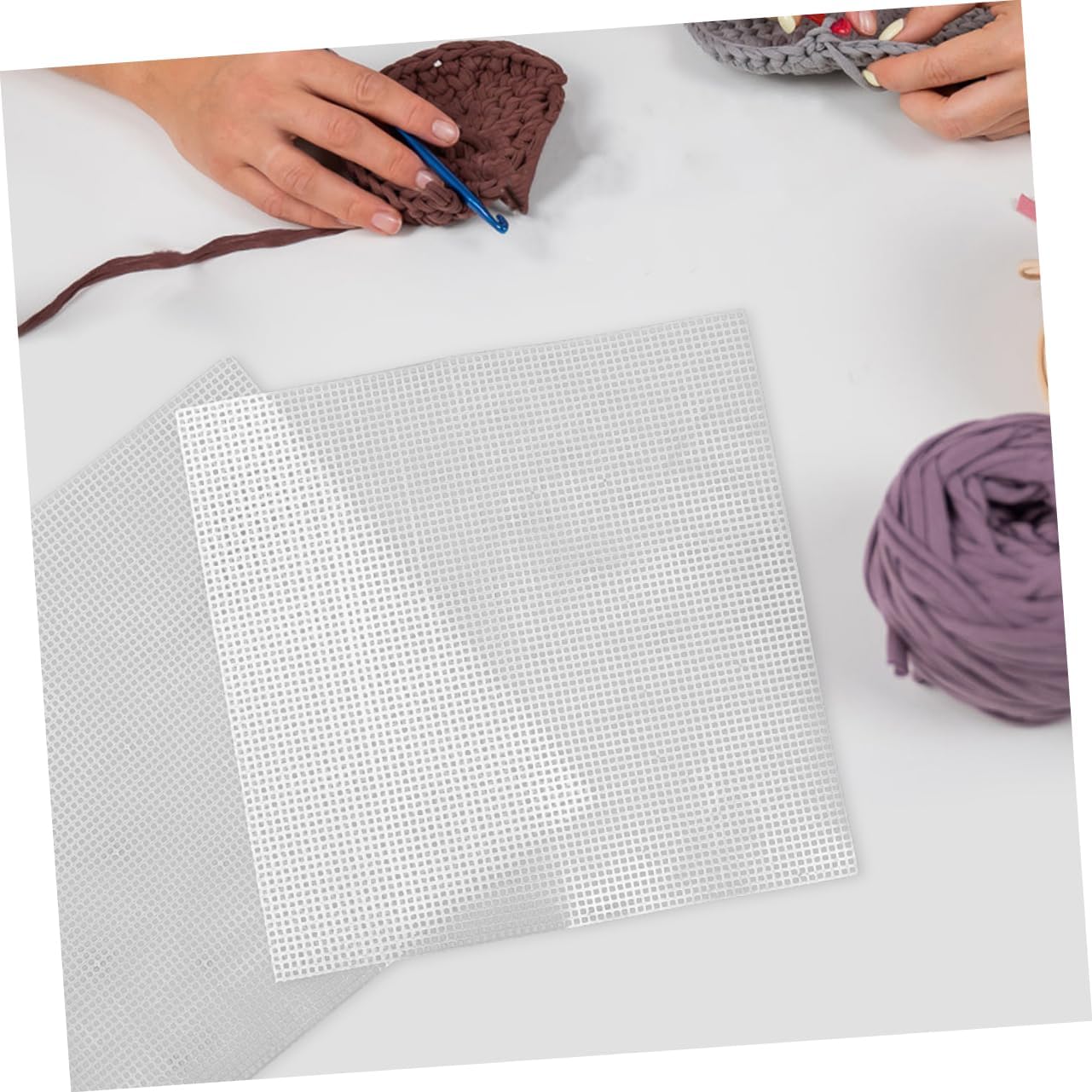 Gadpiparty 5pcs Plastic Mesh Canvas Sheets for Bag Making Stiff Plastic Sheets for DIY Handbags Purses Embroidery Crochet Projects Versatile Crafting Material
