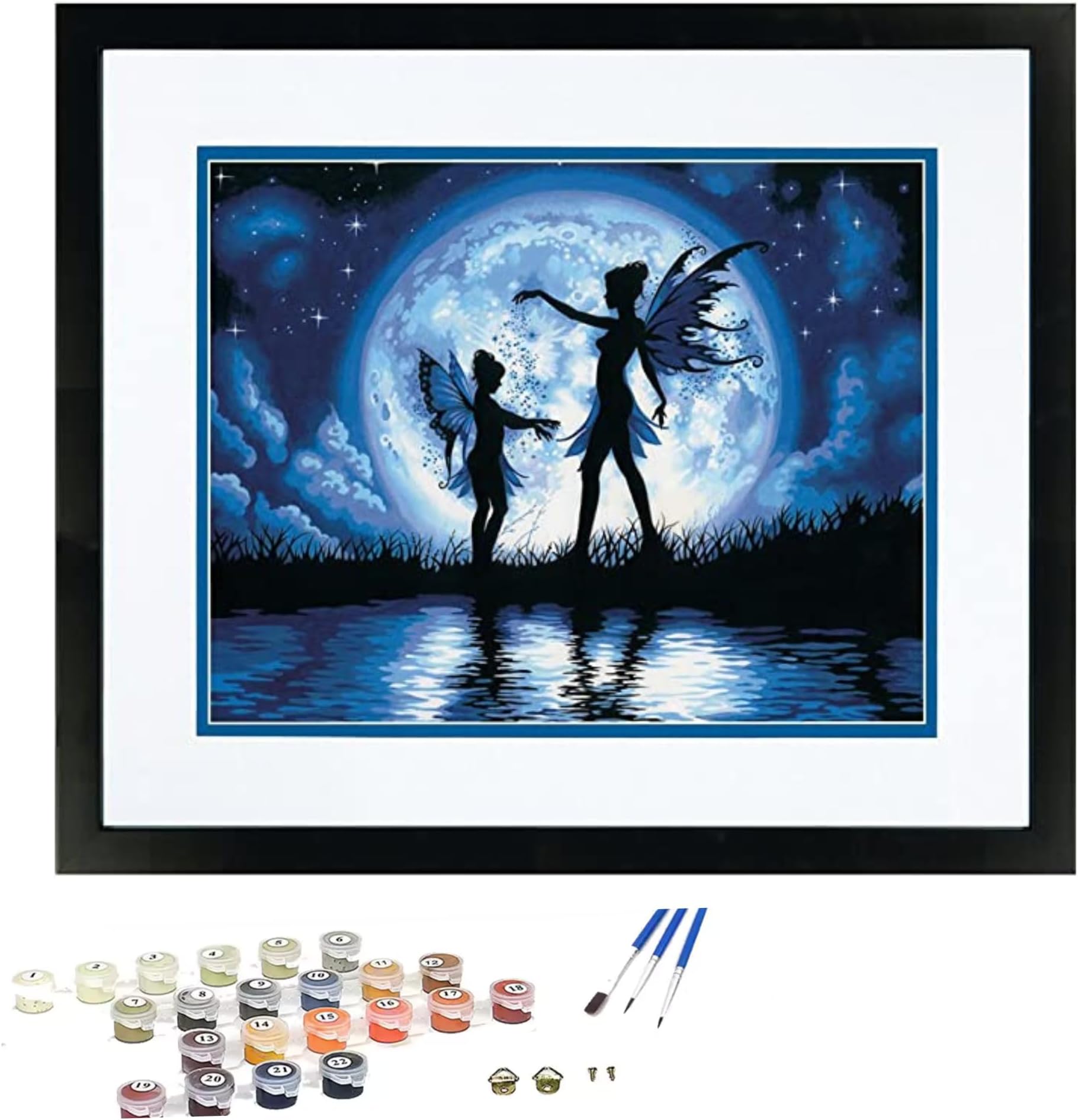 TULIP N TURTLE Twilight Diy Acrylic Paint By Number Kit For Adults Kids Beginner Number Painting Kit Diy Canvas Painting By Number. Wall Decoration Diy Painting Kit For Adults,Multi-Coloured