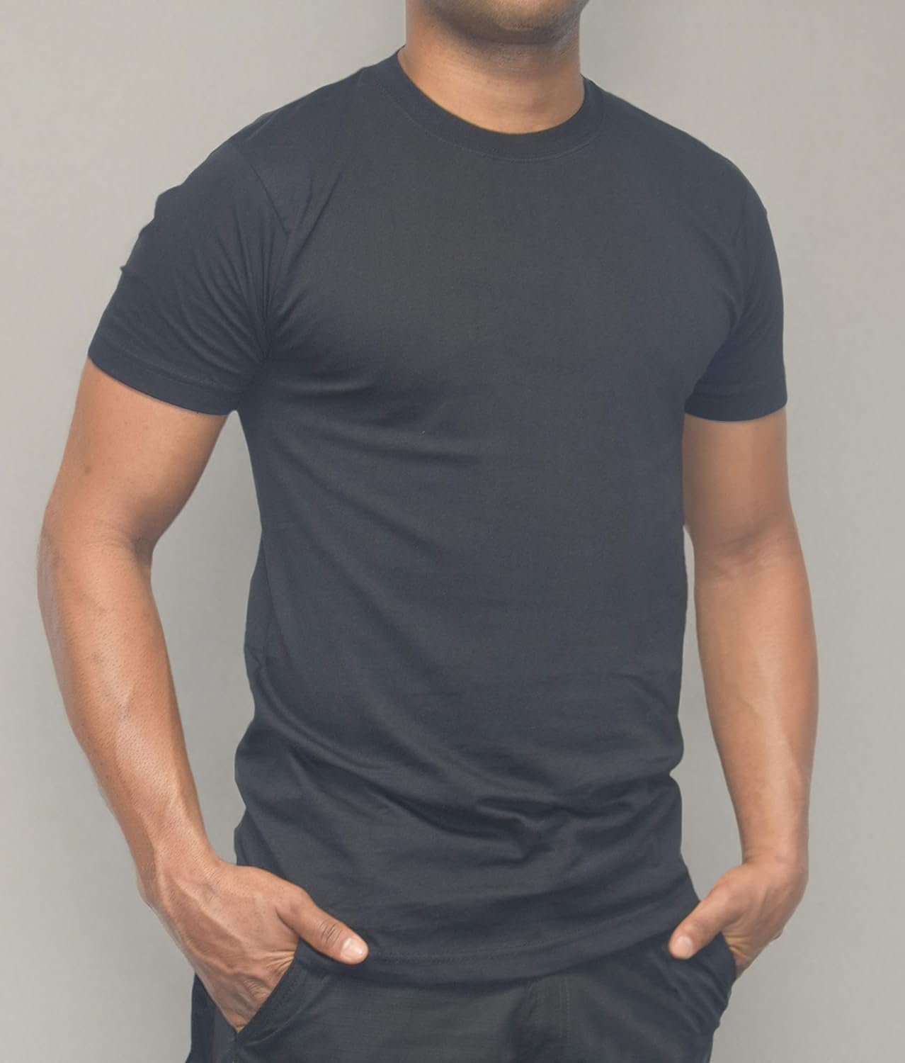 Gman T-Shirts Round Neck Short Sleeve Poly Blend 60/40 Cotton/Polyester (3-Pack)