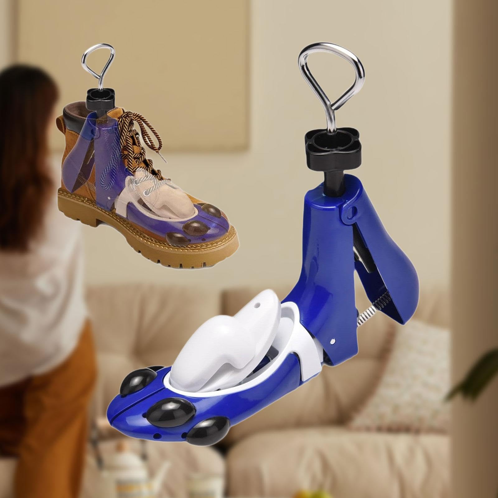 Qianly Zapatos Metálica Estirador Ensanchador Zapatos Expansor Mango Giratorio Metal Adecuado para Botas Zapatos Deportivos Trabajo