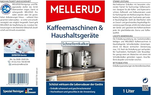 Miniatura 4 de Mellerud 2001002176 Espresso & Pod - Descalcificador para cafetera (1 L)