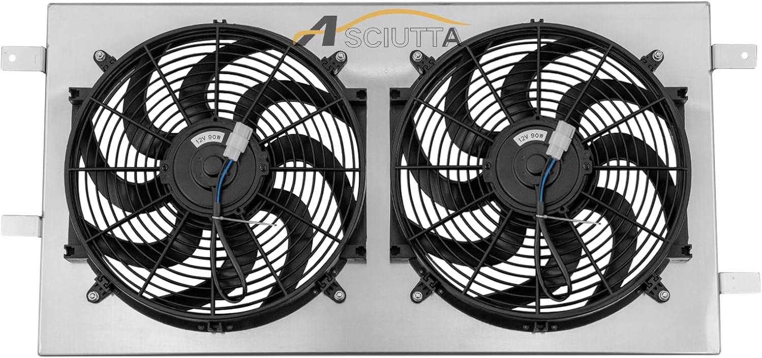 Aluminum Shroud Fan For Ford Expedition F150 Lincoln Navigator 5.4L4.2L 4.6L 5.4L 2004-2008 with 2 X 14 Fans