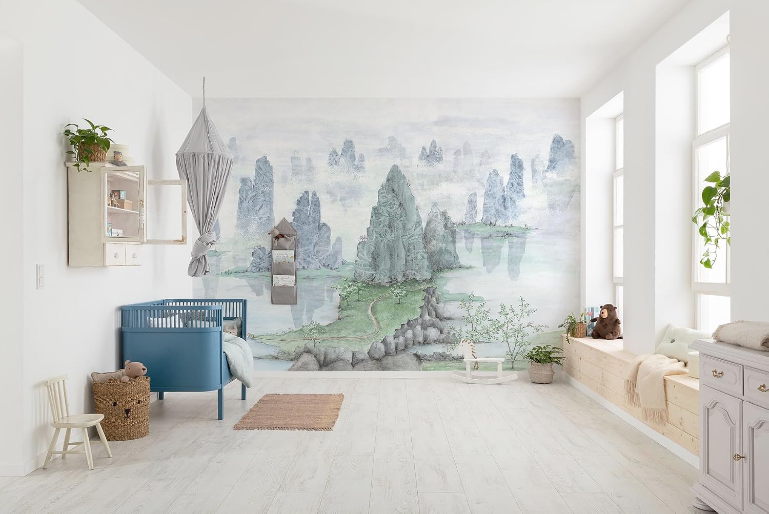 Komar Non-Woven Photo Wallpaper Fairyland Size 300 x 250 cm Children's Bedroom Wallpaper Children's Wallpaper