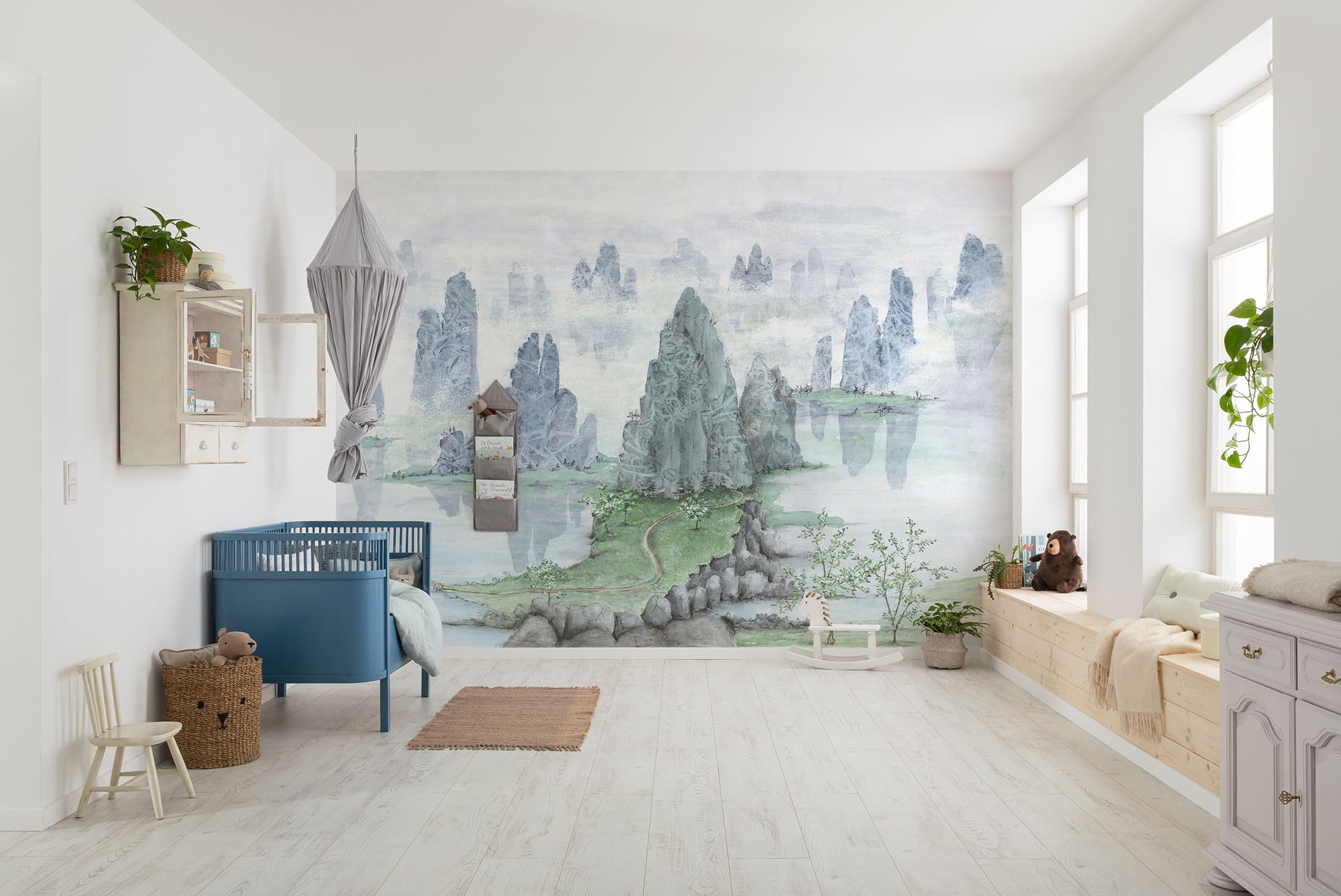Komar Non-Woven Photo Wallpaper Fairyland Size 300 x 250 cm Children's Bedroom Wallpaper Children's Wallpaper
