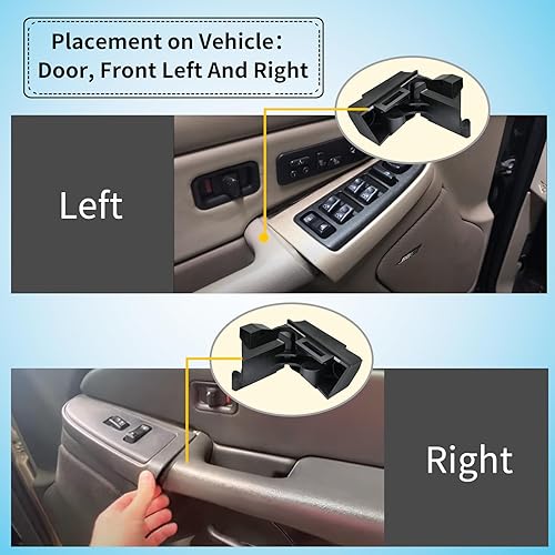 Miniatura 4 de 1 par GMT800 soporte para reposabrazos de puerta del conductor y pasajero compatible con GM Chevrolet y GMC 1999, 2000, 2001, 2002, 2003, 2004,