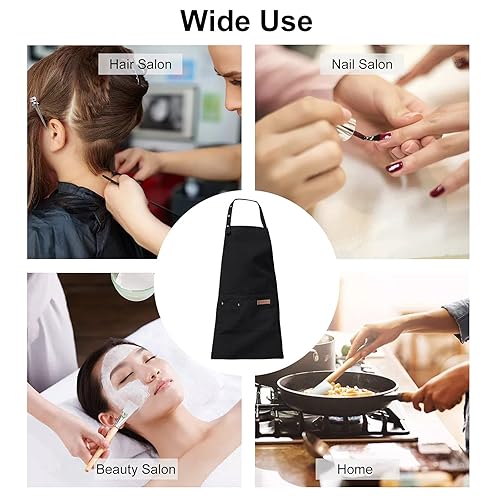 Miniatura 6 de Delantal de peluquería para peluquería, capa ajustable para corte de cabello, pintura de uñas, accesorios de salón de belleza, 35.4 x 26.8 in, 35.43