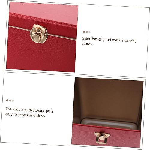 Miniatura 6 de Caja de lata de té de metal con cerradura de lata con bloqueo de lata Tarros de caramelo con tapas Contenedor de metal con tapa Recipientes de