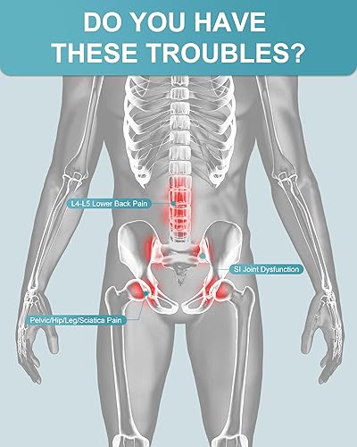Miniatura 2 de Sacroiliac SI - Cinturón de cadera para articulaciones, soporte de cadera para mujeres y hombres, soporte de ciática delgado y ligero, envoltura de