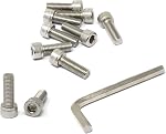 iexcell 50 Pcs M5 x 20/25/30/35/40mm Thread Pitch 0.8 mm Stainless Steel 304 Hex Socket Head Cap Screws Bolts Assortment Kit