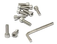 Vista 9 de iexcell 25 piezas M4 x 60/65/70/75/3.150 in paso de rosca 0.028 in acero inoxidable 304 cabeza hexagonal Tornillos Tornillos surtido Kit