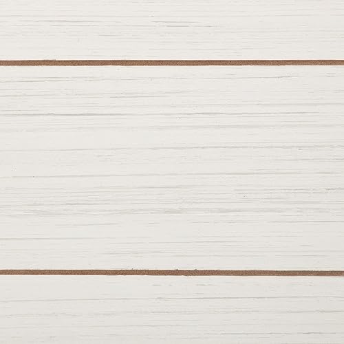 Miniatura 6 de Bandeja de madera rectangular rústica blanca con asas de metal 15 x 13 pulgadas bandeja decorativa de madera bandeja de madera blanqueada decoración