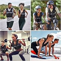 Vista 7 de Sportneer Chaleco con Peso Ajustable Pesos: 2-18 lbs/2-40 lbs Chaleco de Peso Lavable para Caminar 16 en 1 Chaleco de Ajuste Rápido para Rucking
