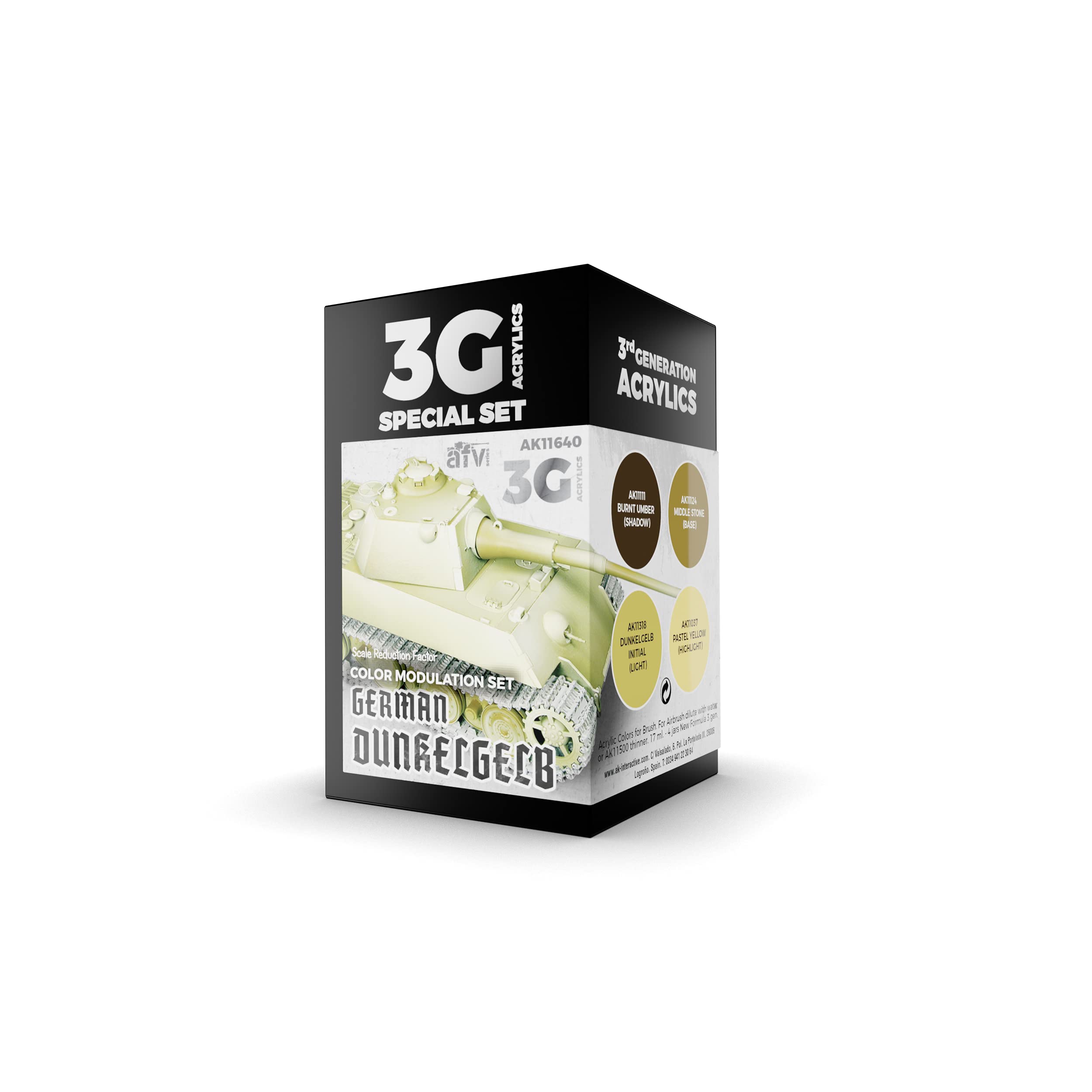 Ak Interactive Yellow (Ak11640) – – German Dunkelgelb Modulation Set
