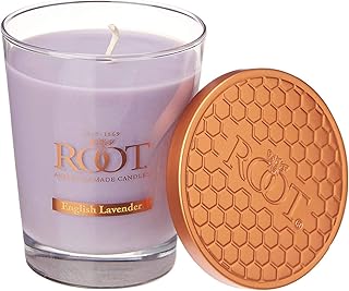Root Candles Honeycomb Veriglass Scented Beeswax Blend Candle, English Lavender
