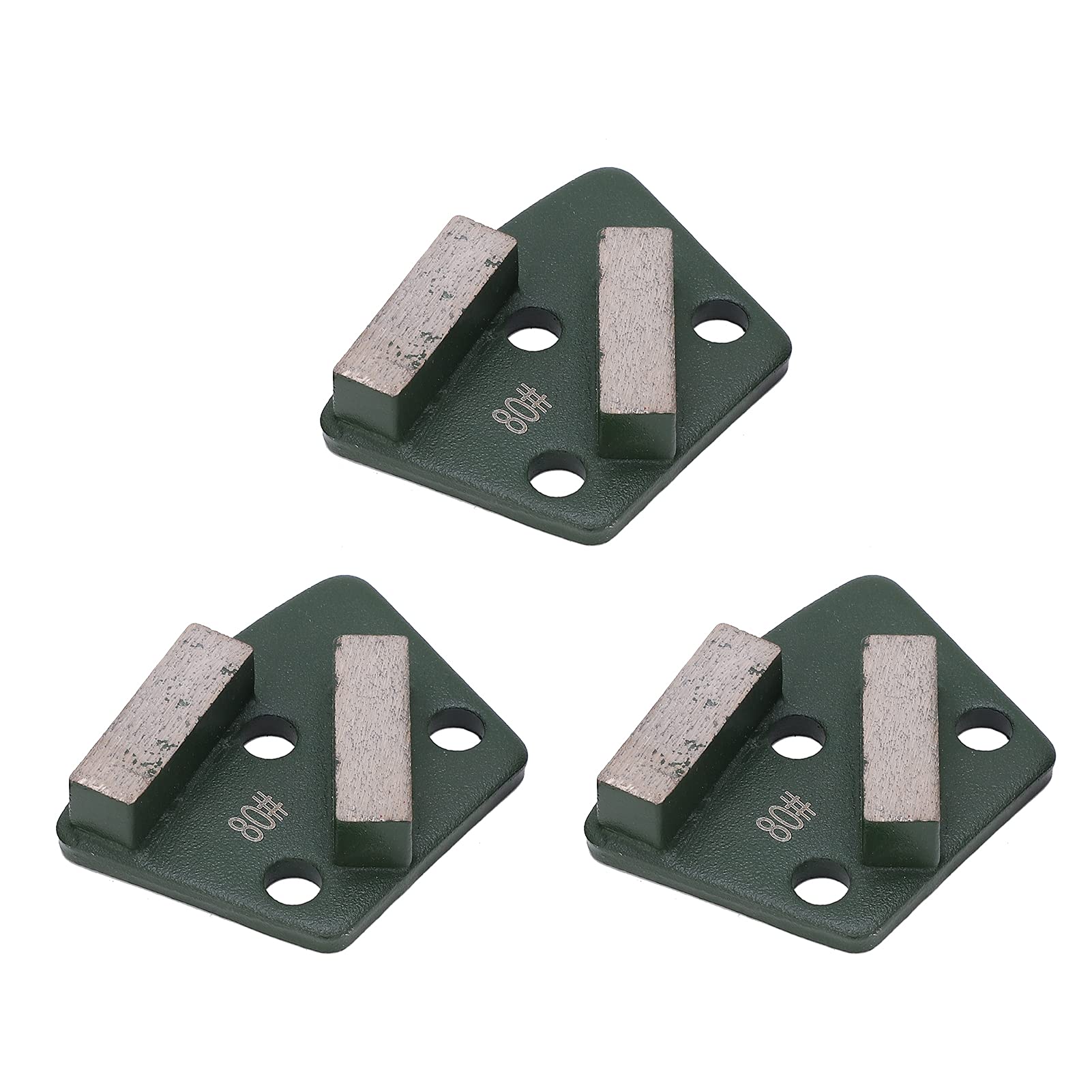 Garosa 9 Uds., 2 Dientes, Verde, 80#, Zapatos de Molienda de Diamante, Suelo de Hormigón Trapezoidal, Corte Agresivo, Aplicable a Todas Las Amoladoras de Hormigón