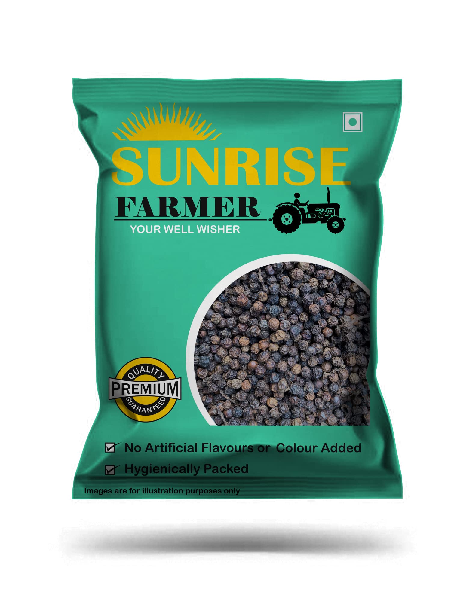 Sunrise Farmer Whole Black Pepper / Kali Mirch 200gm