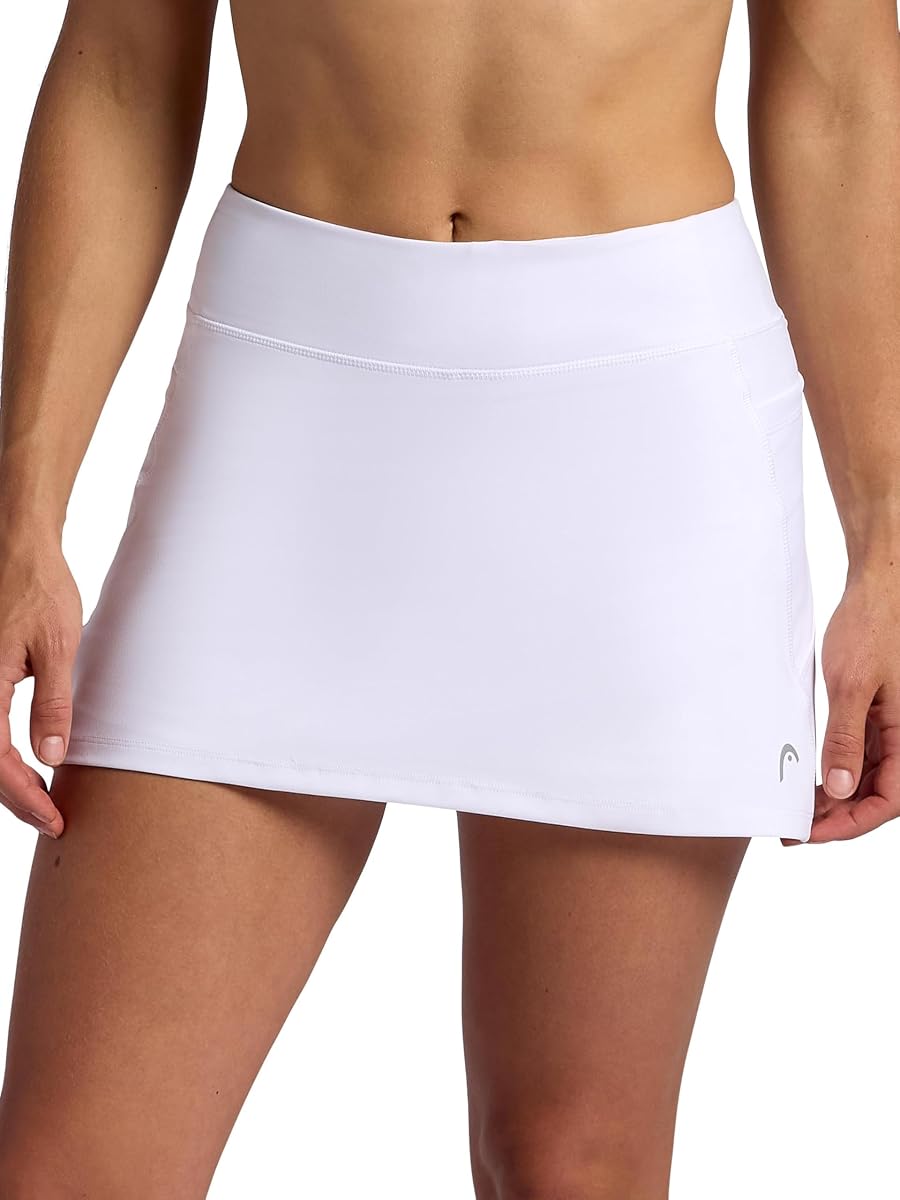 Head Women's Crosscourt Mesh Panel Skort, Standard Fit, 13” Inseam, Built-in Compression Shorts with Pockets