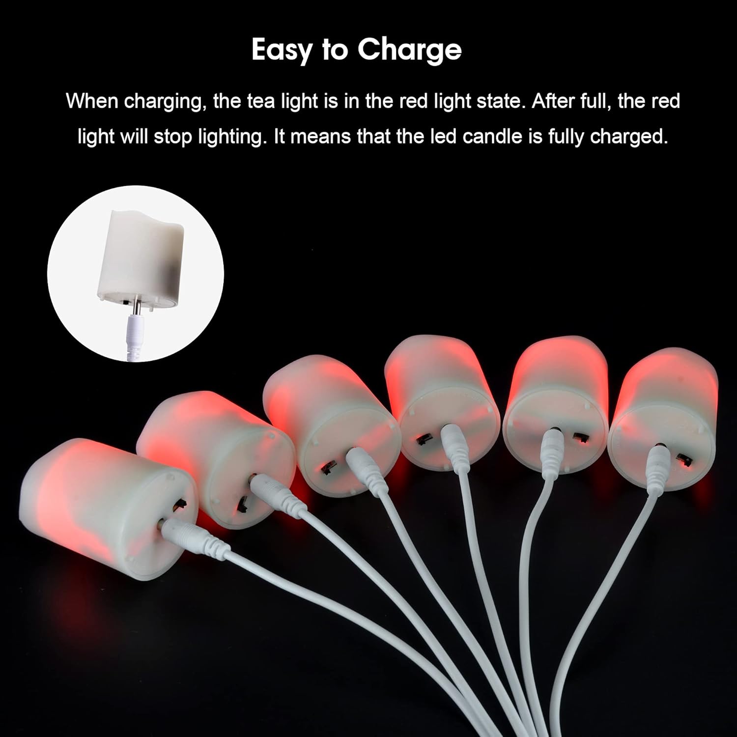 Daord Rechargeable LED Tea Lights USB Flameless Warm White Votive Candles with Remote Battery Flickering Tealights Candle for Halloween Christmas Romantic Home Decoration (6 Packs,Warm White)