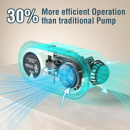 Miniatura 6 de Colchón de aire de 18 pulgadas, cama de aire individual con parte superior flocada suave y bolsa de transporte portátil, colchón de aire individual