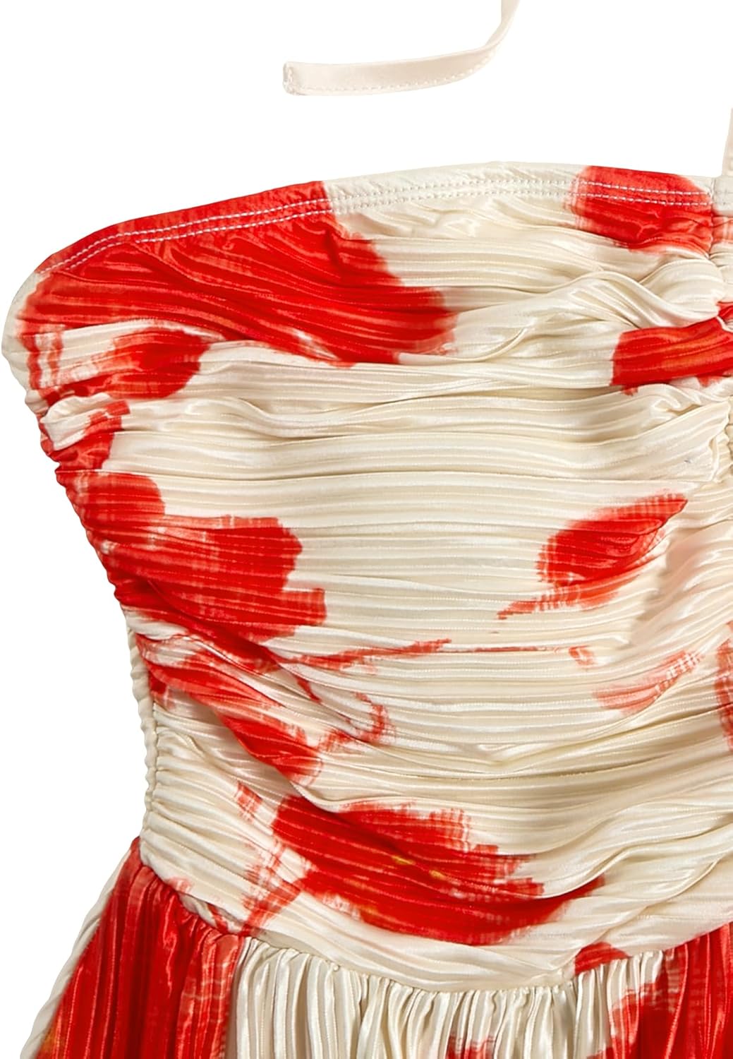 SOLY HUX Women's Tie Dye Cami Dress Halter Backless Sleeveless A Line Short Summer Dresses Sundress - Image 5