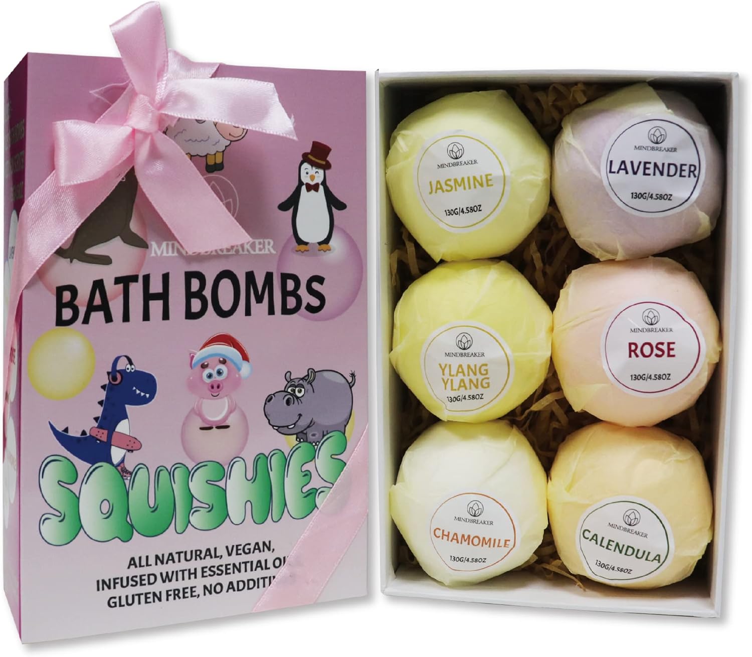 Bath Bombs for Kids with Surprise Toys Inside, 6 Pack Bath