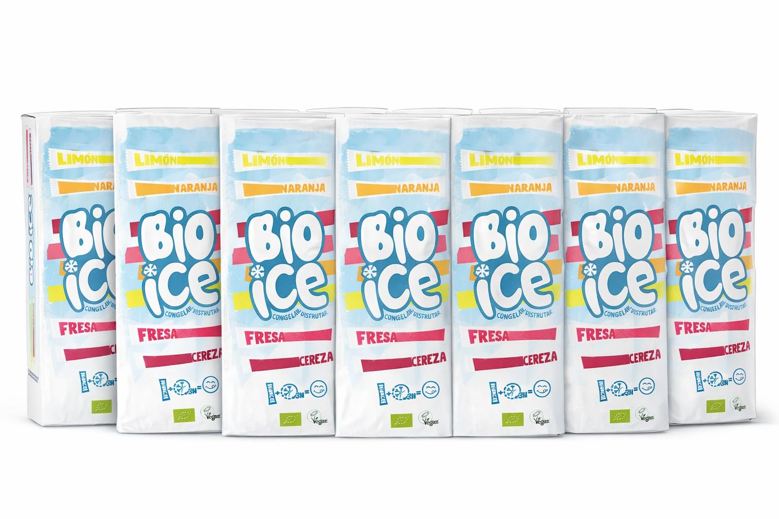 Pack 10x Polos Bio Ice La Finestra Sul Cielo 400 ml | 10 Envases con 10 Polos (Total 100 Polos, 4 L) | Polos Helados Ecológicos