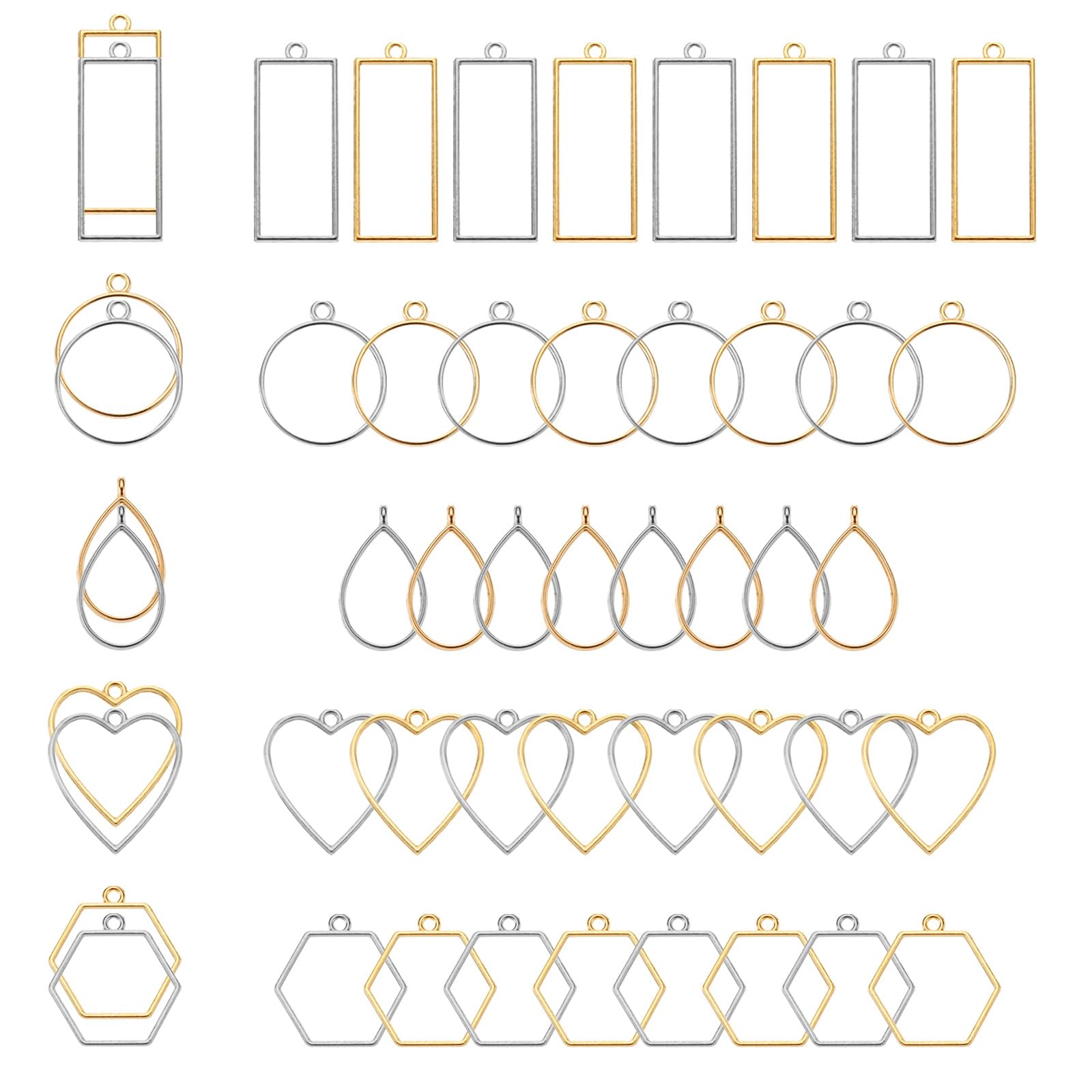 PATIKIL Open Bezel, Resin Bezel Charm Pendant Pendant Pendant