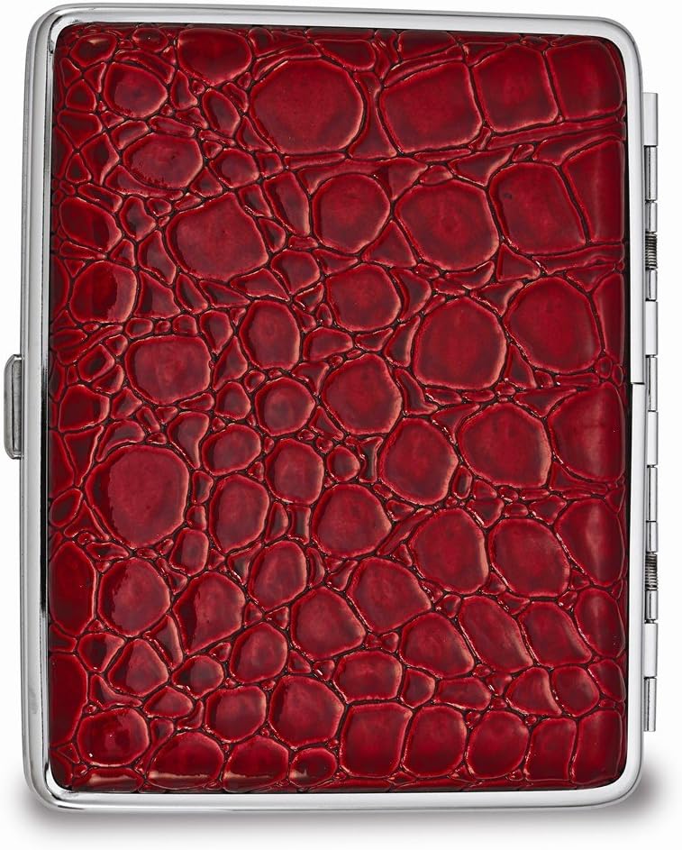 Solid Faux Croco Covered (Holds 20-100mm) Cigarette Card Case